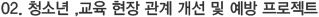 02. 청소년 ,교육 현장 관계 개선 및 예방 프로젝트