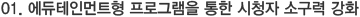 01. 에듀테인먼트형 프로그램을 통한 시청자 소구력 강화